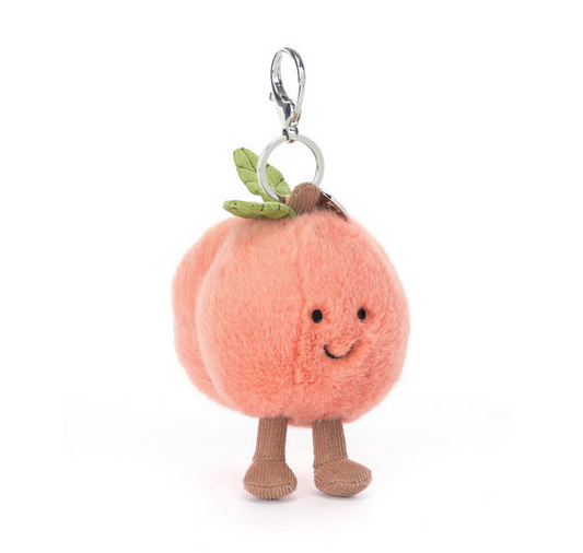 COMING VERY SOON! Amuseables Peach Bag Charm by Jellycat