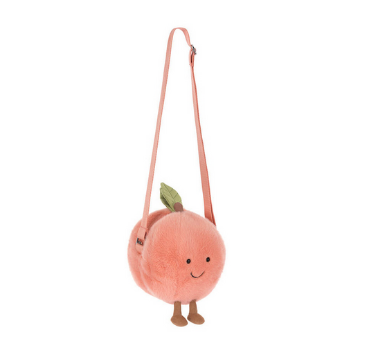 Amuseables Peach Shoulder Bag by Jellycat