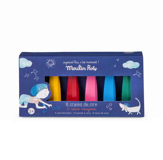 Aujourd' Hui... - 6 Wax Crayons by Moulin Roty