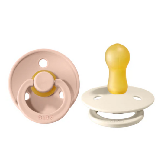 BIBS Pacifier Original COLOUR Latex 2 PK Ivory / Blush