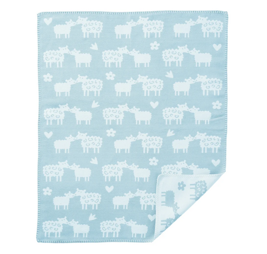Baa Light Blue 100% organic brushed cotton By Klippan