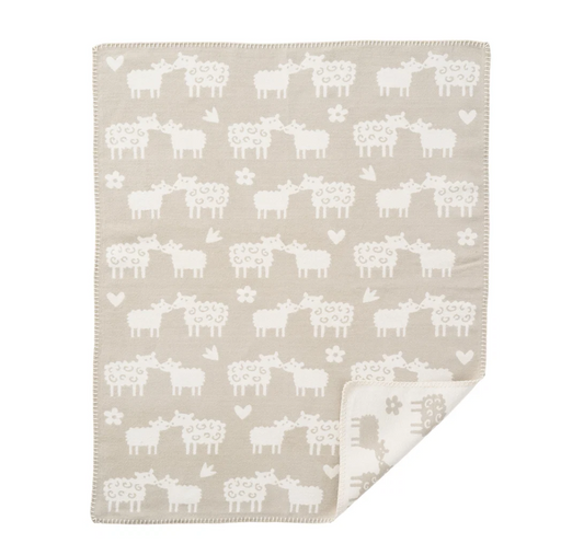 Baa Grey 100% organic brushed cotton  By Klippan