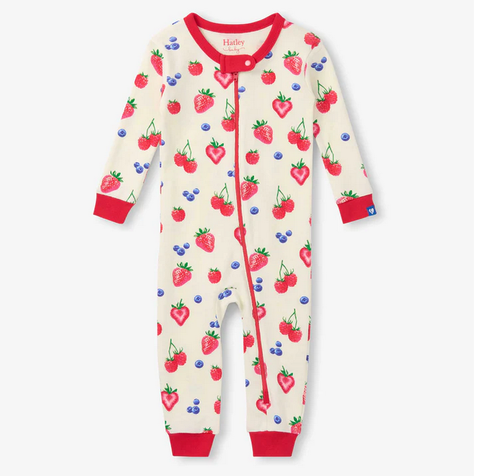 Hatley Baby Girls Summer Berries Organic Cotton Sleeper