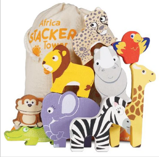 Baby and Toddler - Stacking - Africa Animals by Le Toy Van