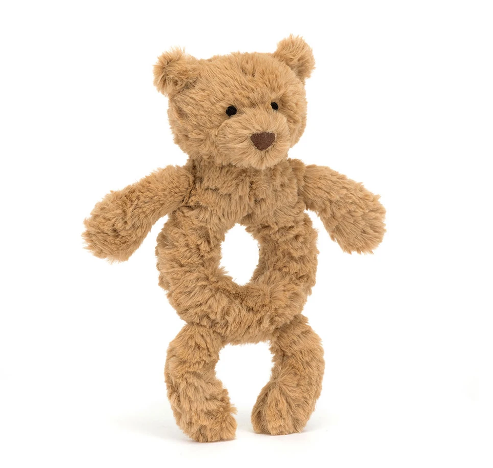Bartholomew Bear Ring Rattle by Jellycat