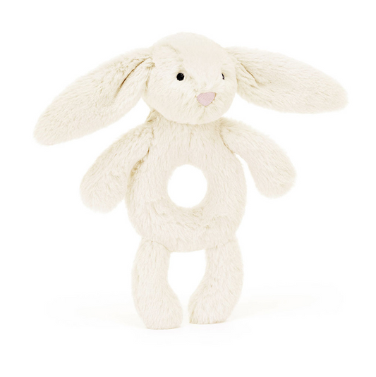 Bashful Cream Bunny Ring Rattle by Jellycat