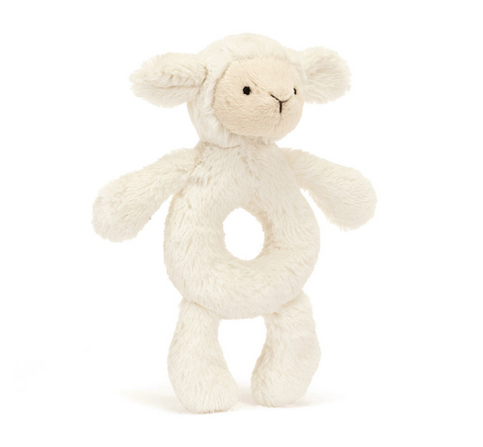 Bashful Lamb Ring Rattle by Jellycat