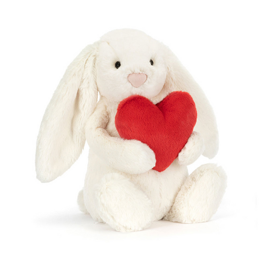 Bashful Red Love Heart Bunny Original by Jellycat