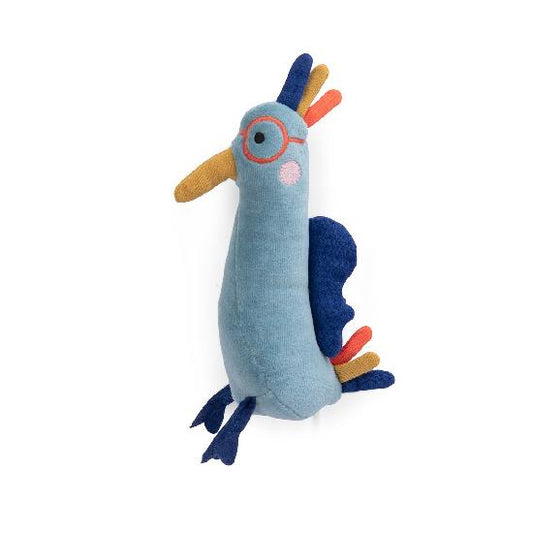 Les Toupitis - Blue Bird Rattle  By Moulin Roty
