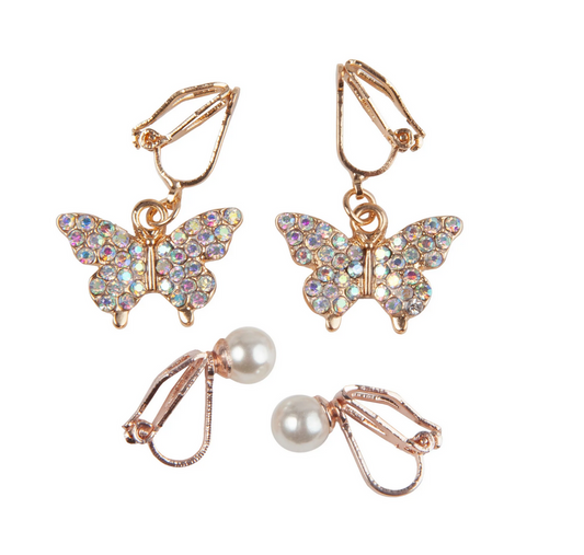 Boutique Butterfly Clip On Earrings by Great Pretenders