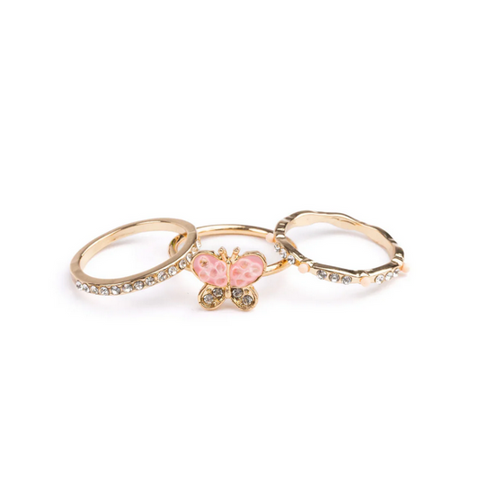 Boutique Chic Butterfly Garden Rings by Great Pretenders