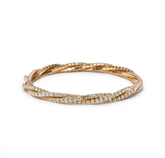 Boutique Diamante Twist Bracelet by Great Pretenders
