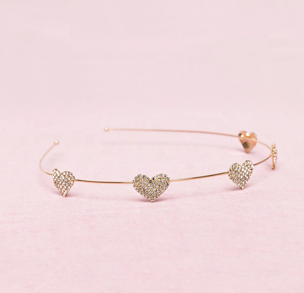 Boutique Rhinestone Heart  Tiara  by Great Pretenders