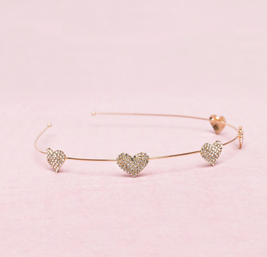 Boutique Rhinestone Heart Tiara by Great Pretenders
