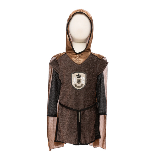 Brilliant Copper Knight Tunic with Cape 5-6 Years by Great Pretenders