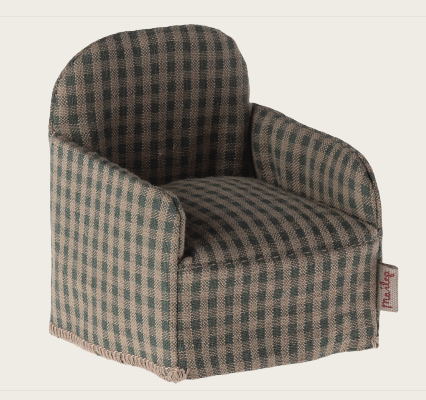 Chair, Mouse - Green Checker by Maileg