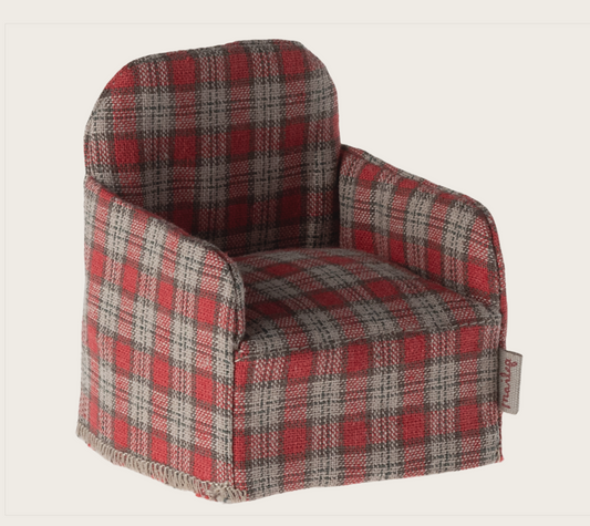 Chair, Mouse - Red Checker by Maileg