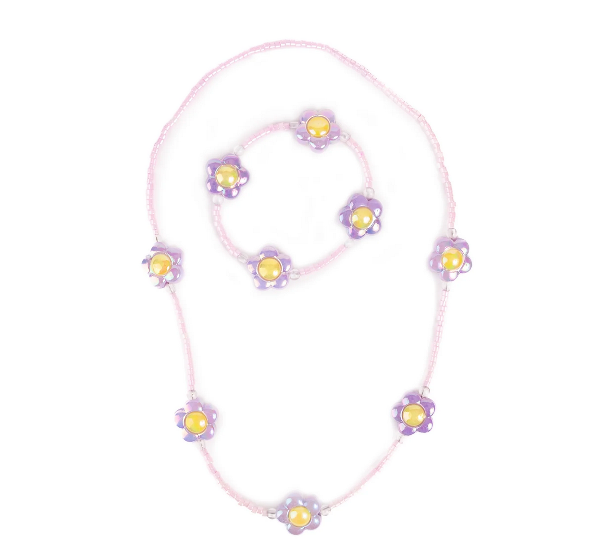Crazy for Daisies Necklace and Bracelet Set by Great Pretenders