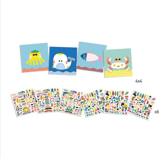 Create with stickers / Sea creatures by Djeco