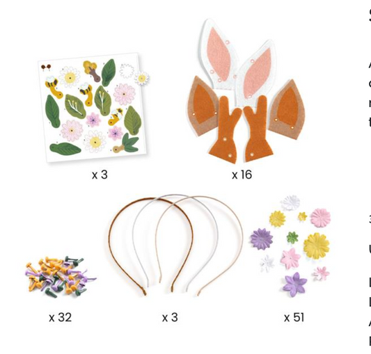 DIY / Headbands / Flower friends by Djeco