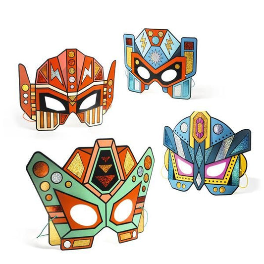 DIY / Mosaics and stickers / Robots (4 masks) by Djeco