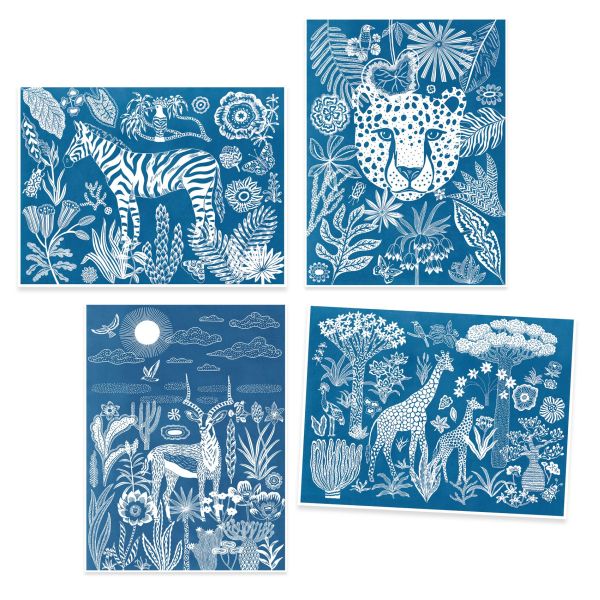 Cyanotype / Night-time in the Savannah by Djeco
