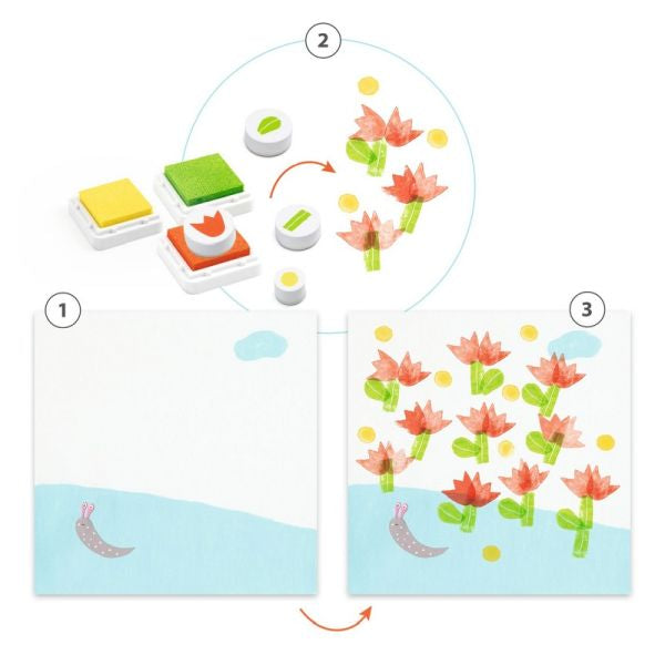 Stamps / With Flowers by Djeco