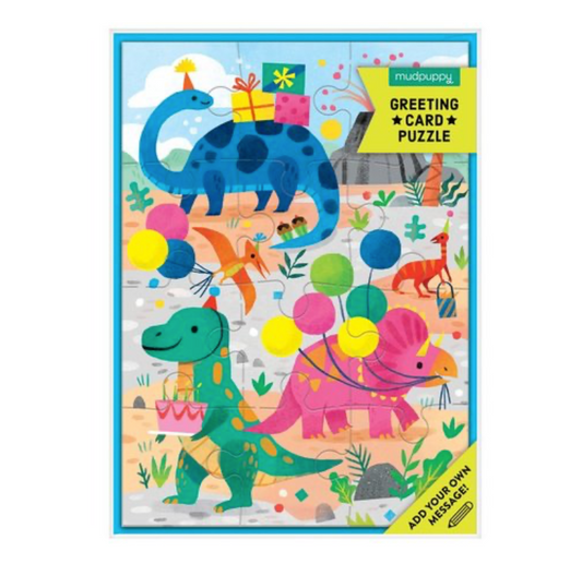 Dino Party Greeting Card Puzzle