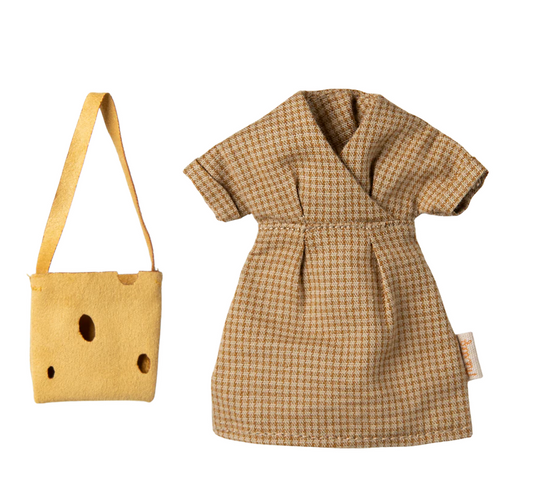 Dress and bag, Mum mouse  by Maileg
