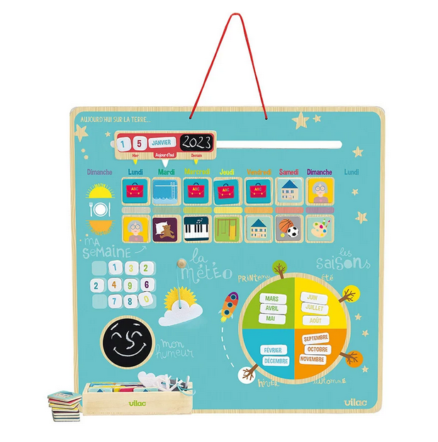 Educational - Magnetic Calendar FRENCH ONLY / EN FRANCAIS  By Moulin Roty