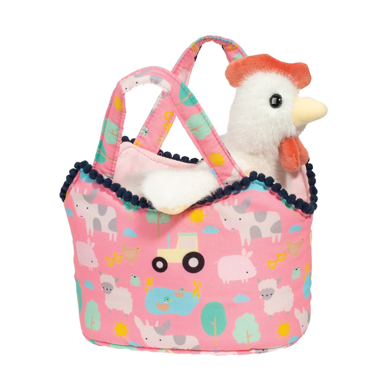 Farm Friends Sassy Sak with White Hen by Douglas