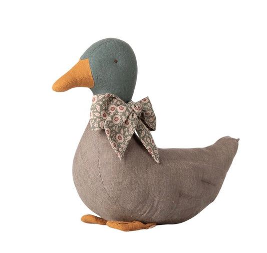 Duck with bow - Grey by Maileg