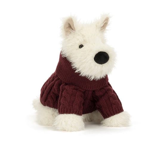 Munro Scottie Dog 'Winter Jumper' by Jellycat