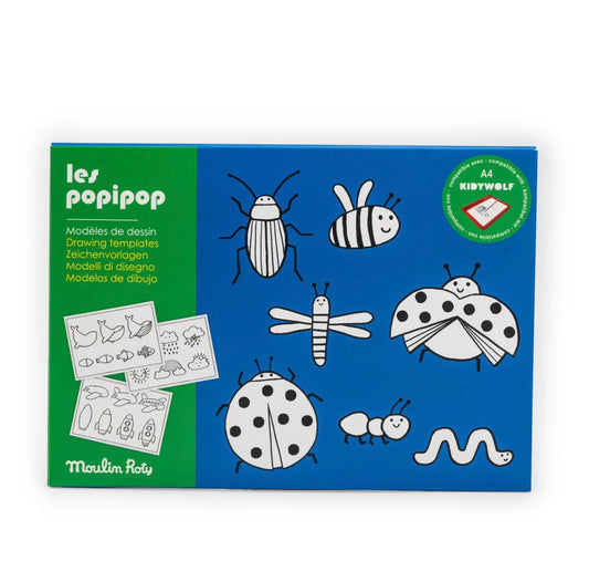 POPIPOP - DRAWING TEMPLATES 24 PCS by Moulin Roty