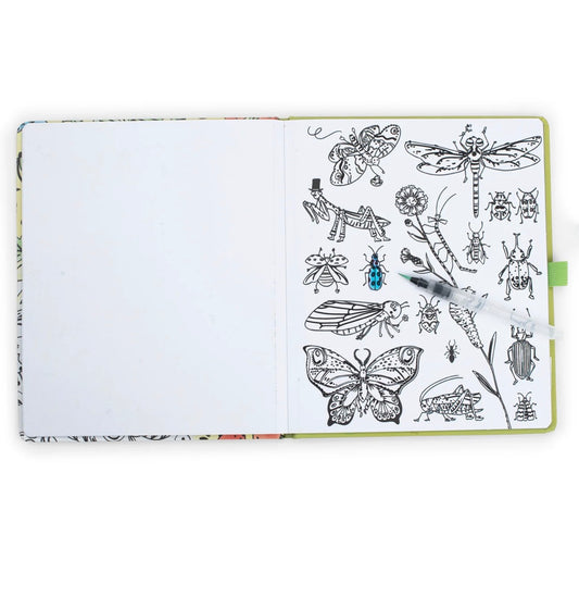 LE BOTANISTE - MAGIC WATERCOLOUR COLOURING BOOK by Moulin Roty