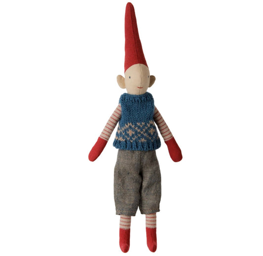 Pixy, Size 1 - Boy - Blue knitted vest By Maileg