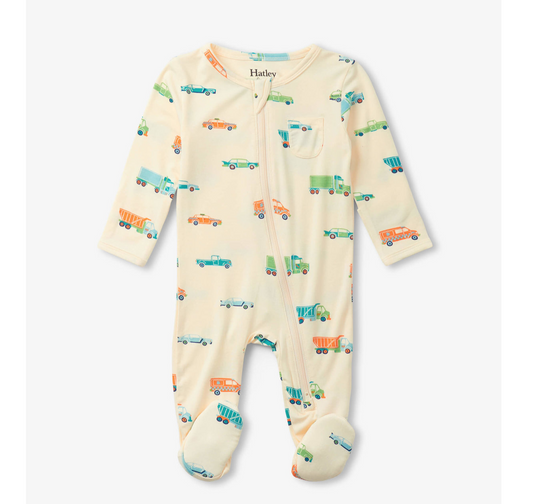 Hatley Baby Boys Dinky Cars Footed Sleeper