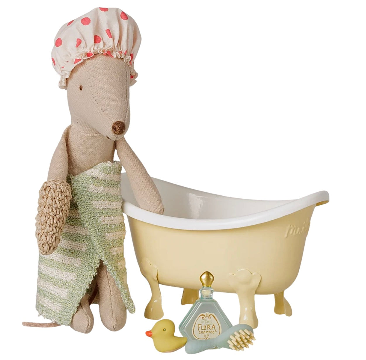 Bathtub set, Mouse - Yellow by Maileg