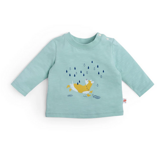 KALOU Aqua Jersey Long-Sleeved T-shirt by Moulin Roty
