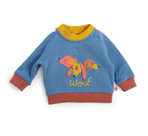 KALVIN  Brushed Fleece Sweatshirt by Moulin Roty