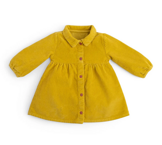 KELLY Loose-Fitting Mustard Corduroy Dress  by Moulin Roty