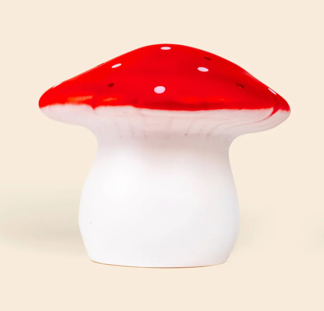 LAMP LARGE MUSHROOM RED by Egmont