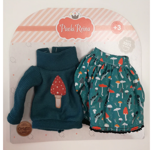 Las Amigas Doll Clothing - Mushroom Skirt & Sweater - Paola Reina - Minikane