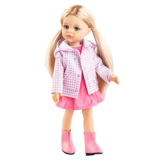Las Amigas doll - Rosa with coat and rain boots - Paola Reina - Minikane