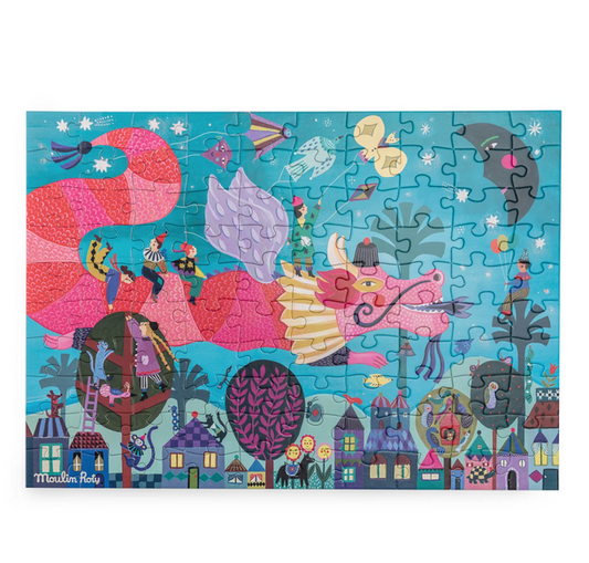 The dragon and the moon - Puzzle 100 pcs by Moulin Roty