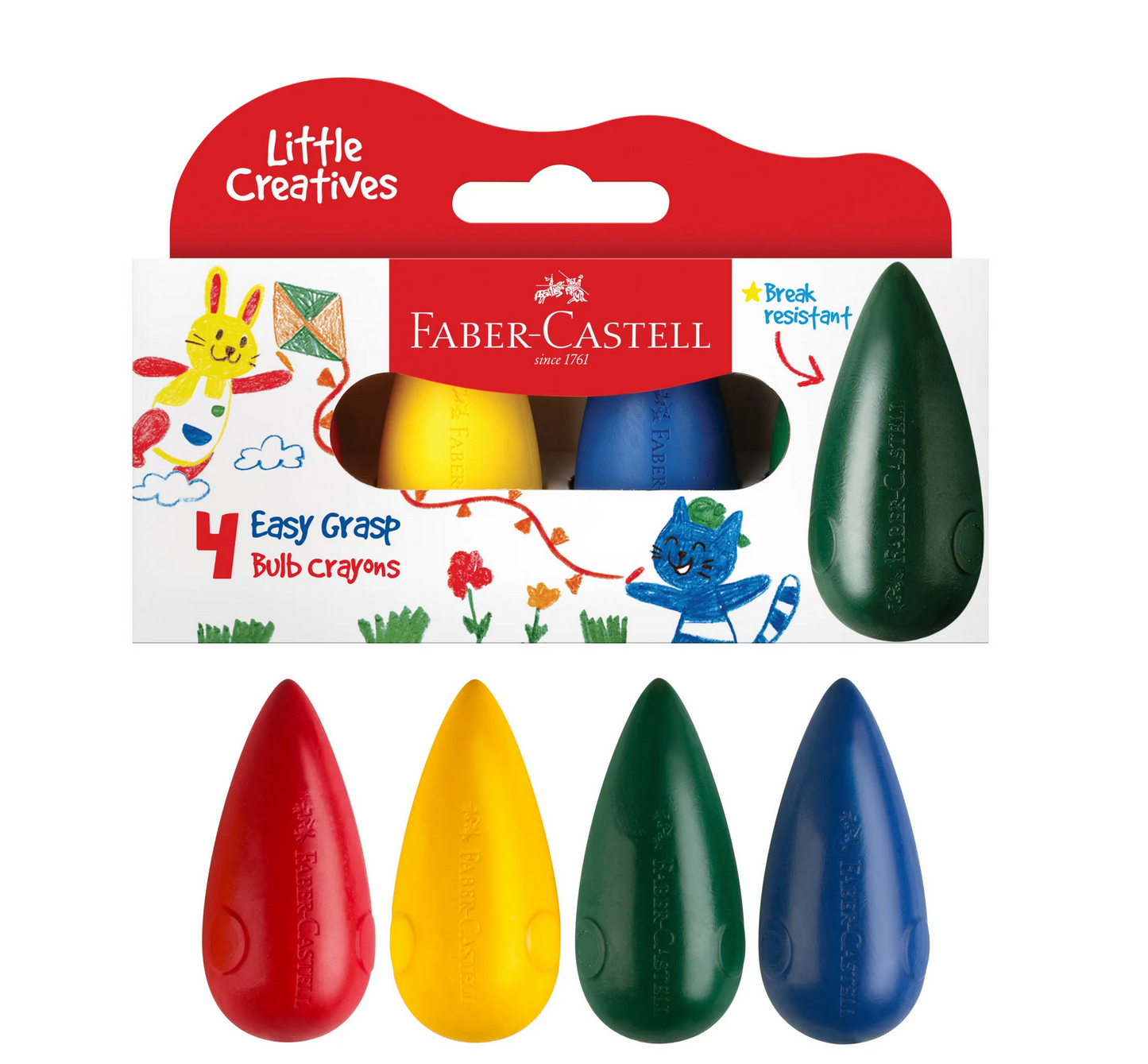 Little Creatives 4 Easy Grasp Bulb Crayons by Faber-Castell