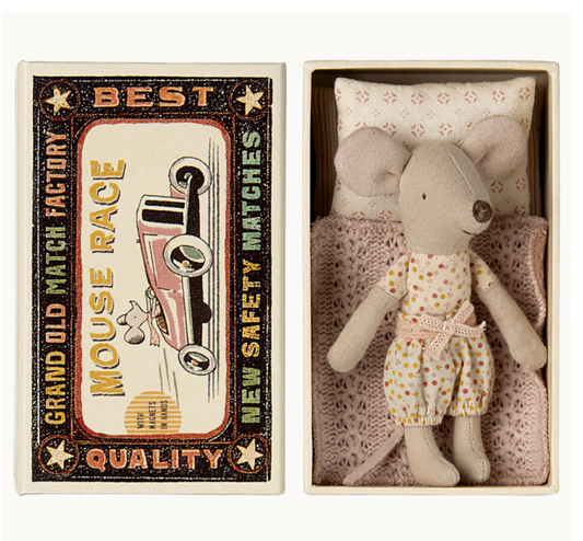 Small Sister Mouse in Matchbox by Maileg