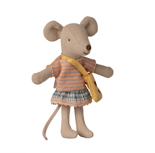 Little sister mouse with bag by Maileg
