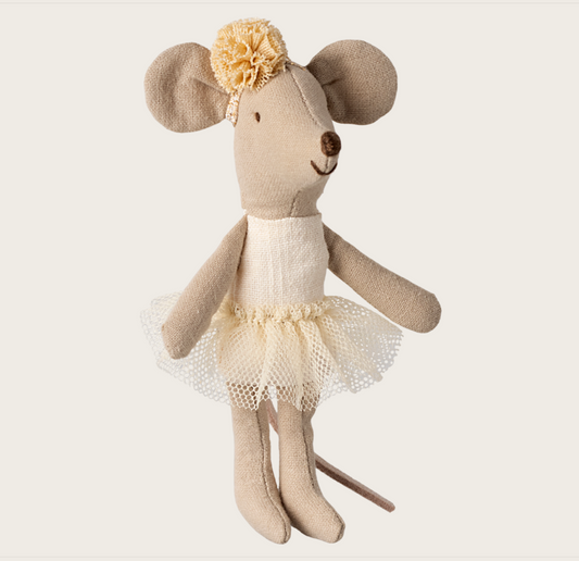 Maileg Ballerina mouse, Little sister - Off white