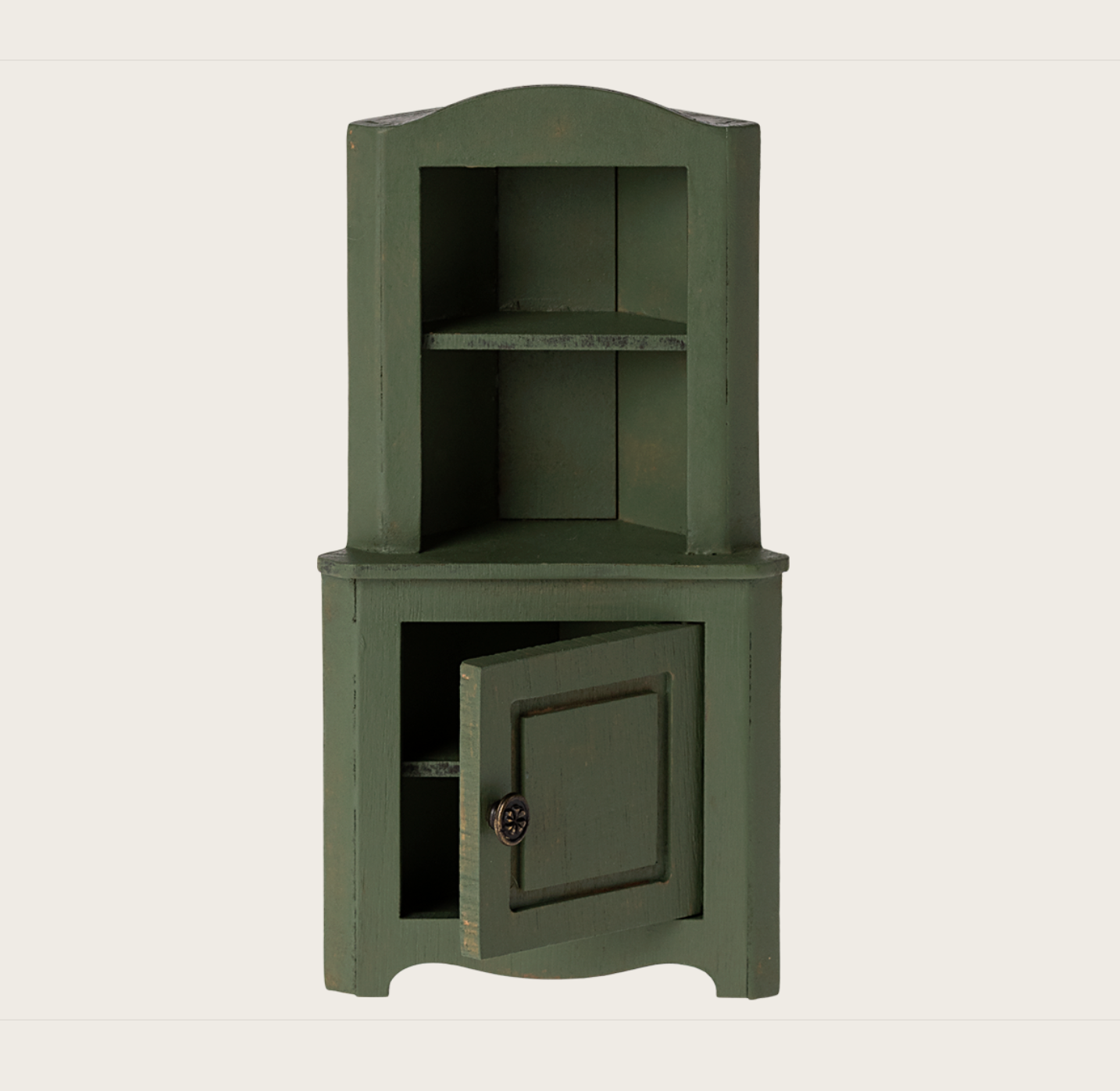 Maileg Corner cabinet, Mouse - Dark green